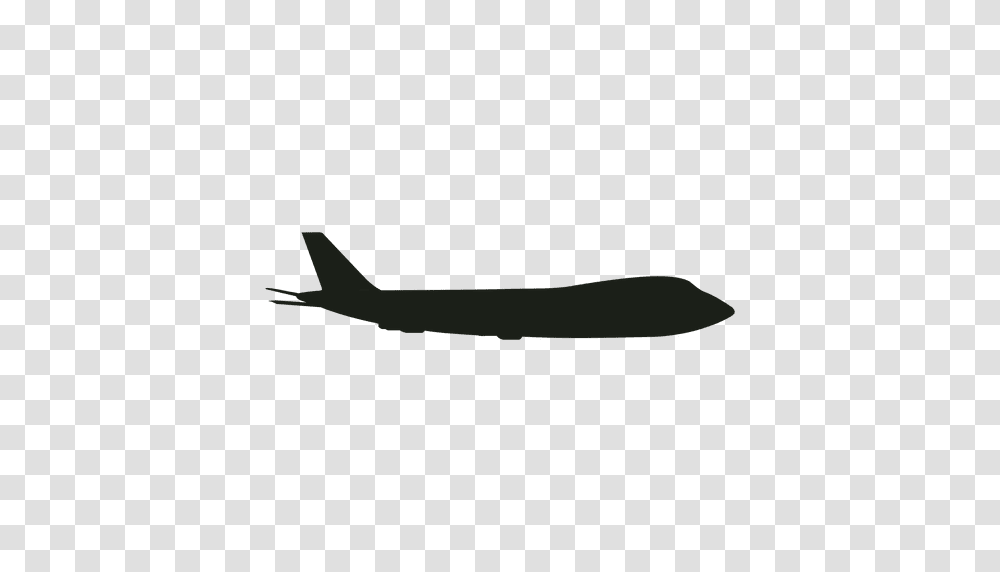 Airplane Silhouette Side View, Aircraft, Vehicle, Transportation, Airliner Transparent Png