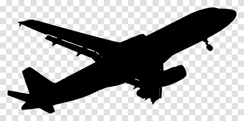 Airplane Silhouette Wide Body Aircraft, Face Transparent Png