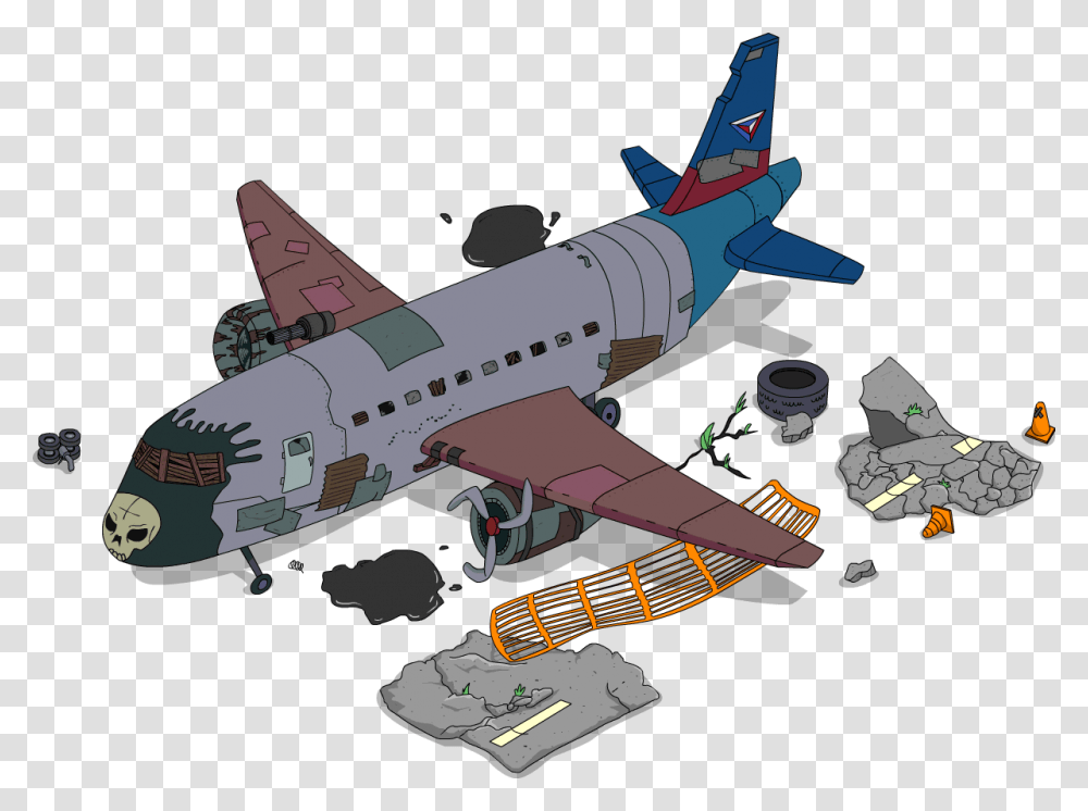 Airplane Simpsons, Aircraft, Vehicle, Transportation, Spaceship Transparent Png