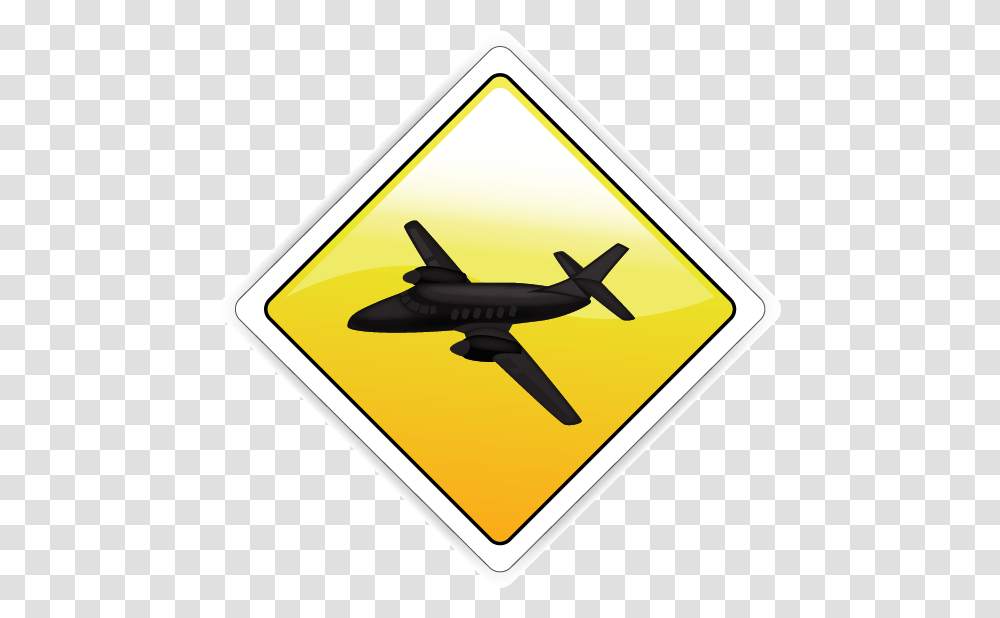 Airplane, Road Sign, Aircraft, Vehicle Transparent Png