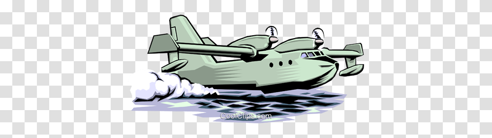 Airplane Taking Off From Water Royalty Free Vector Clip Art, Vehicle, Transportation, Aircraft, Spaceship Transparent Png