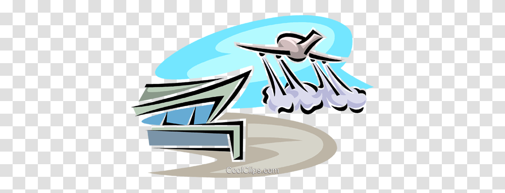 Airplane Taking Off Royalty Free Vector Clip Art Illustration, Statue, Sculpture, Outdoors, Vehicle Transparent Png