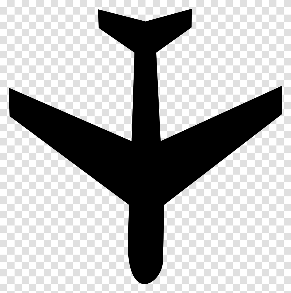 Airplane Top Down Plane Svg Icon, Gray, World Of Warcraft Transparent Png