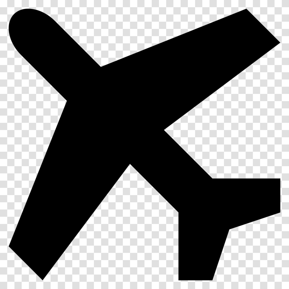 Airplane Travel Flight Plane Transport Fly Vacation Airplane, Axe, Tool, Silhouette Transparent Png
