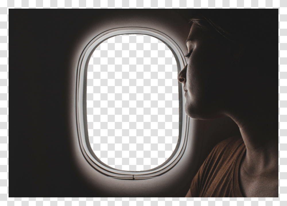 Airplane Window, Person, Human, Porthole, Cushion Transparent Png