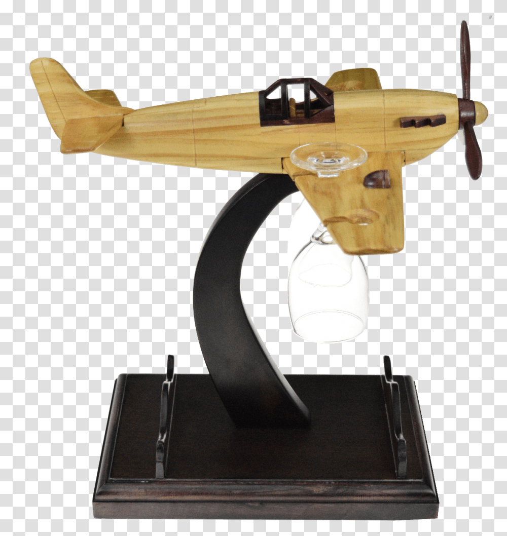 Airplane Wine Glass And Bottle Holder Aircraft, Axe, Tool, Furniture, Table Transparent Png