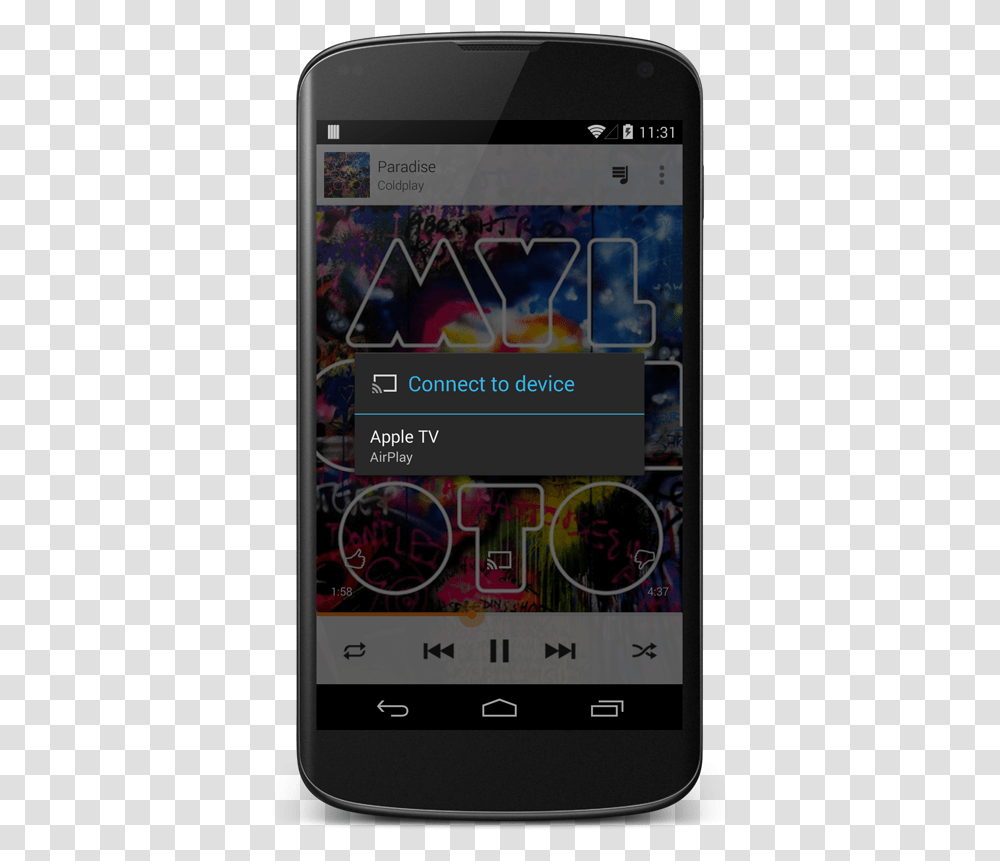 Airplay Support For Google Play Music Doubletwist Blog Coldplay Mylo Xyloto, Mobile Phone, Electronics, Cell Phone, Paper Transparent Png