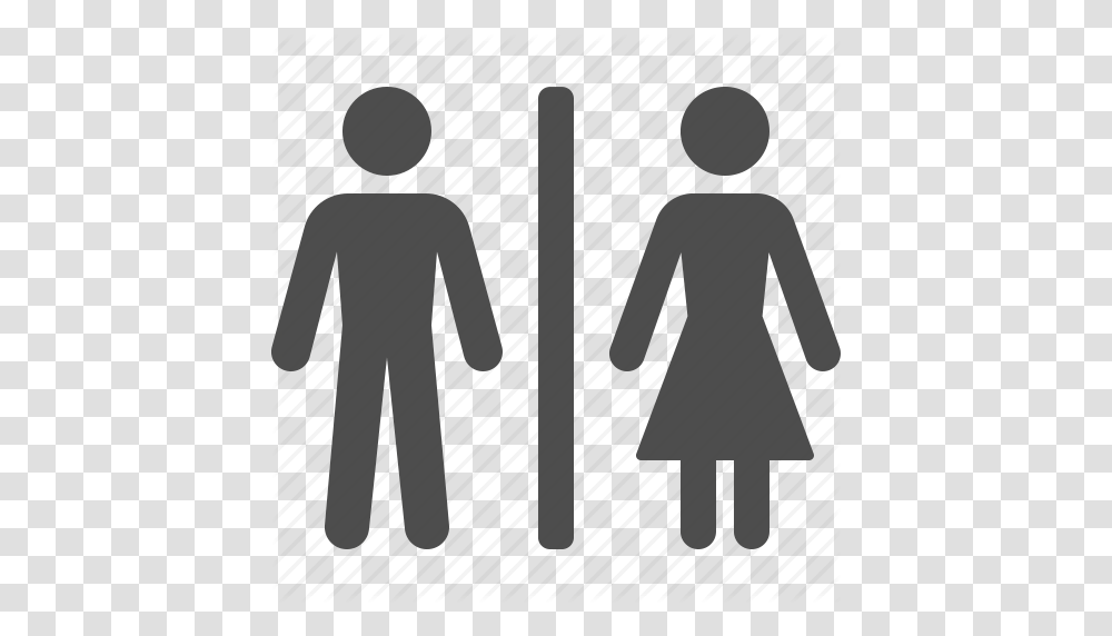Airport Bathroom Man Restroom Toilet Wc Woman Icon, Silhouette, Pedestrian, Hand, Road Transparent Png