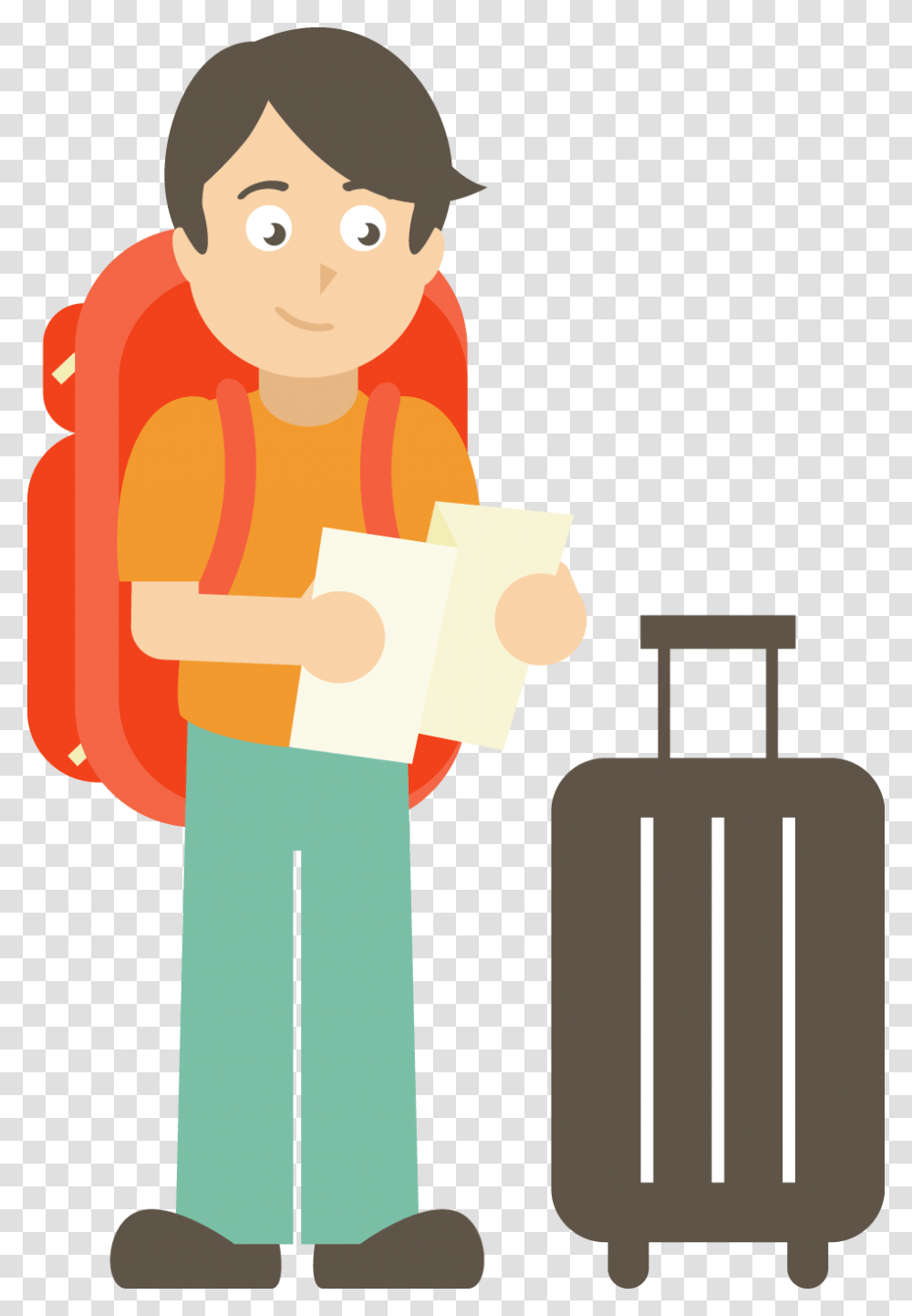 Airport Clipart Traveler, Luggage, Suitcase Transparent Png