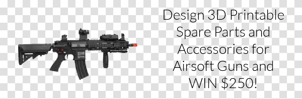 Airsoft 3d Design Challenge Noveske, Machine Gun, Weapon, Weaponry Transparent Png