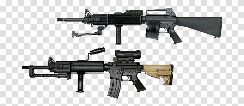 Airsoft Colt Light Support Weapon, Gun, Weaponry, Rifle, Machine Gun Transparent Png