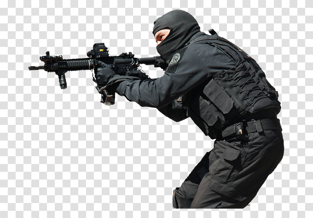Airsoft Gun Civil Policiais, Person, Human, Weapon, Weaponry Transparent Png