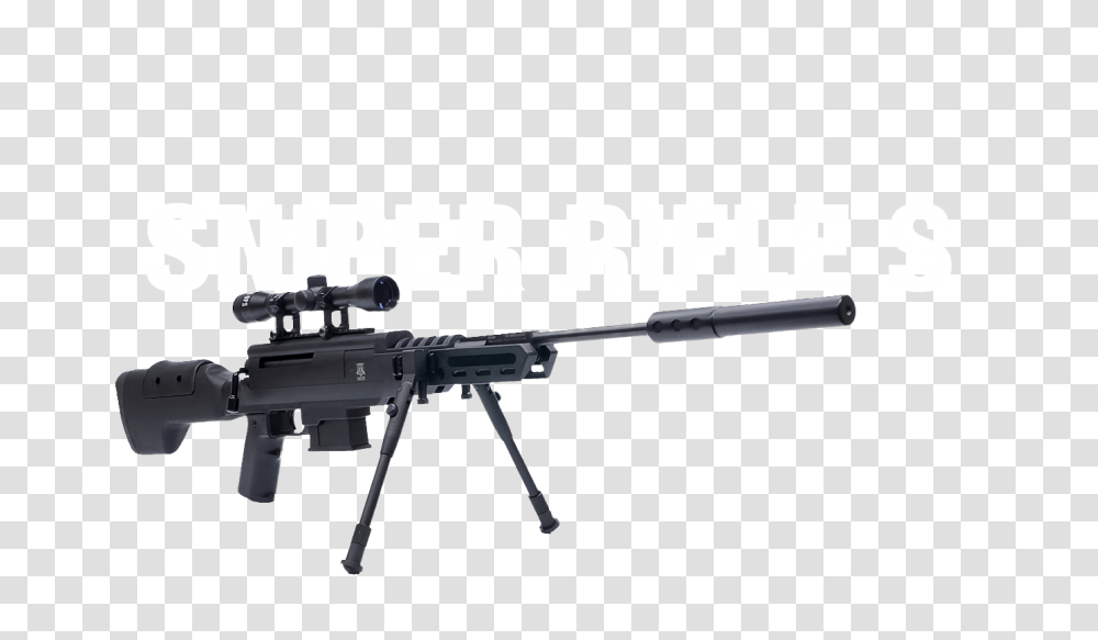 Airsoft Sniper Rifle With Scope And Bipod, Gun, Weapon, Weaponry, Soldier Transparent Png