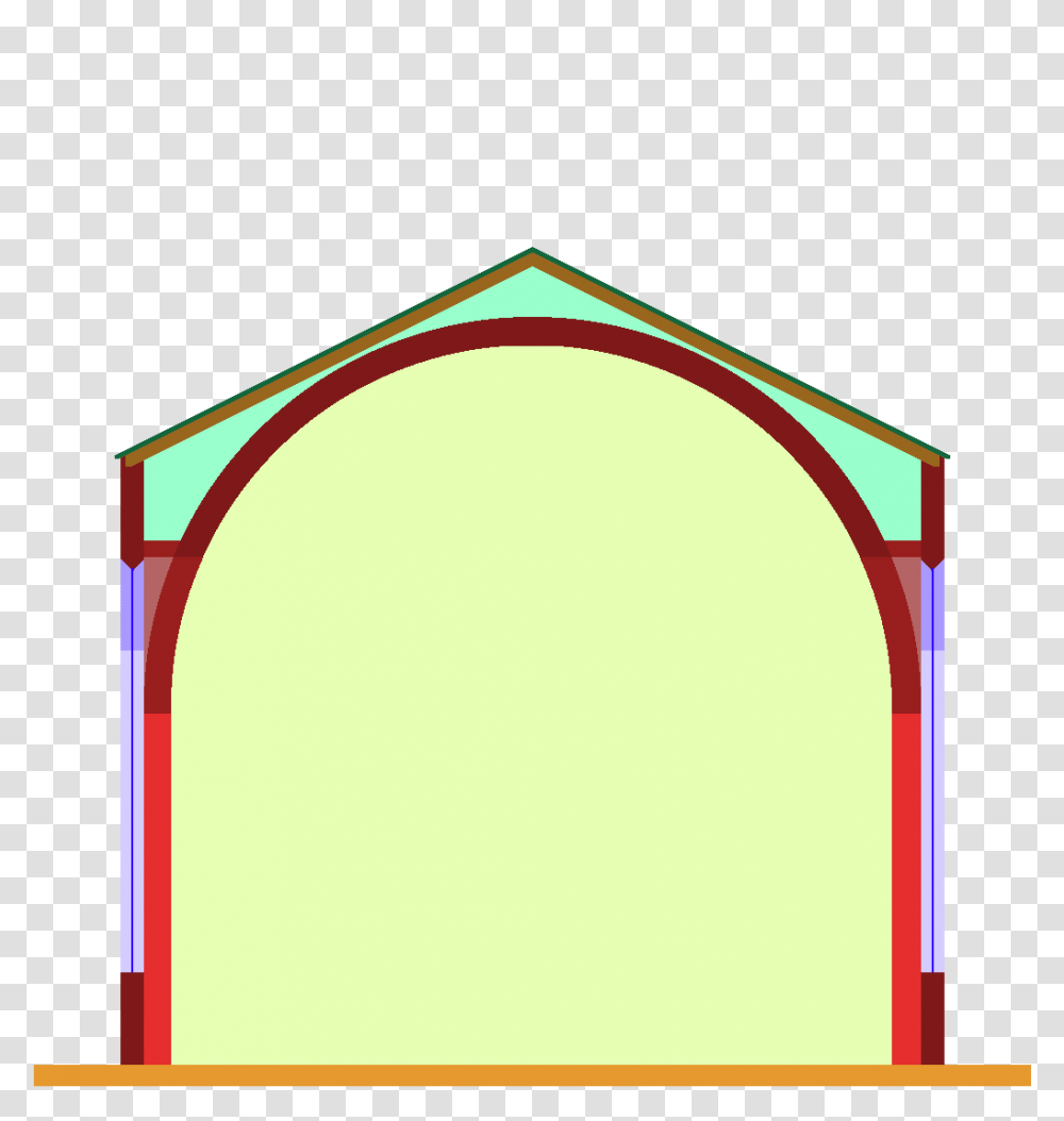 Aisleless Church With Barrel Vault, Architecture, Building, Arched, Label Transparent Png