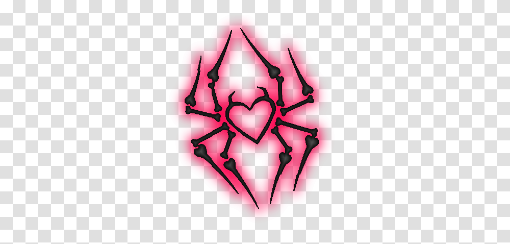 Aj Lee Spider Pink Neon Glow Tattoospiercings, Hand, Heart, Fist, Weapon Transparent Png