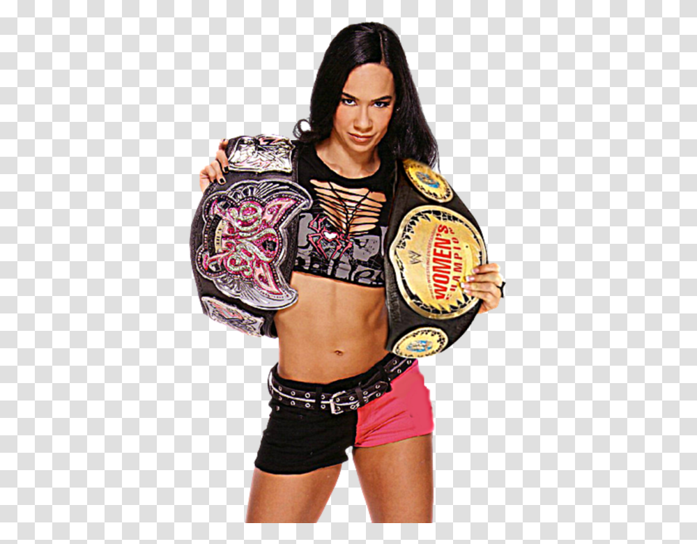 Aj Lee With Title Download Wwe Aj Lee, Costume, Person, Face, Skin Transparent Png