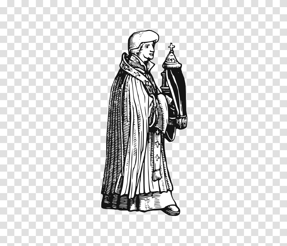 AJ Medieval Priest With Sacrament, Religion, Person, Fashion Transparent Png