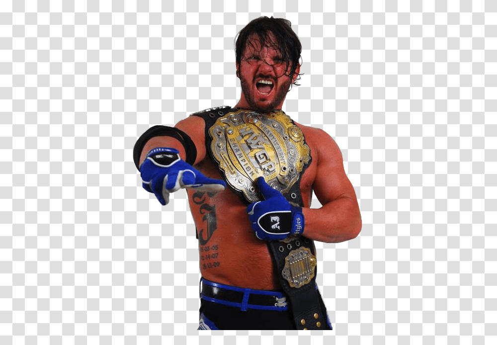 Aj Styles Iwgp Heavyweight, Person, Sport, Boxing Transparent Png