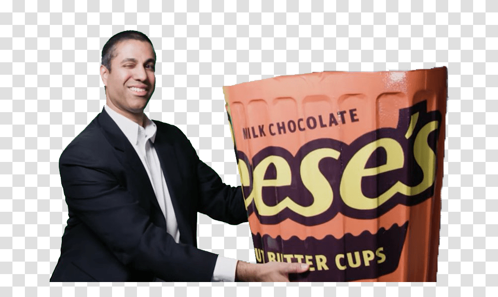 Ajit Pai Face Reese's Peanut Butter Cups, Person, Suit, Overcoat Transparent Png