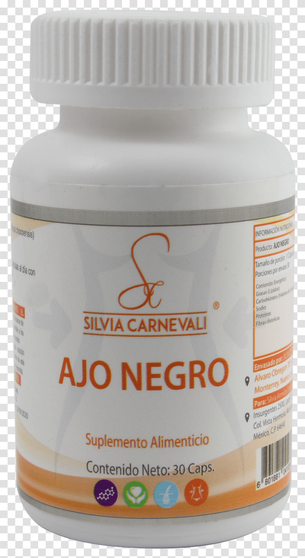 Ajo Negro Silvia Carnevali Para Que Sirve, Milk, Label, Bottle Transparent Png
