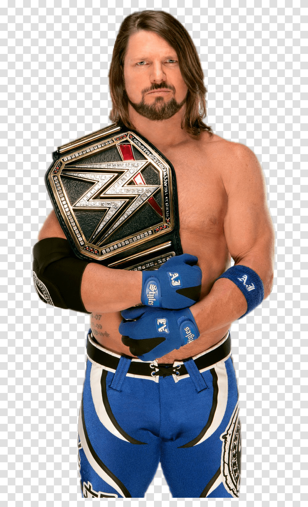 Ajstyles Wwe Styles Aj Champion Wrestling Wrestler Wwe Aj Styles Wwe Champion, Person, Skin, Sport Transparent Png
