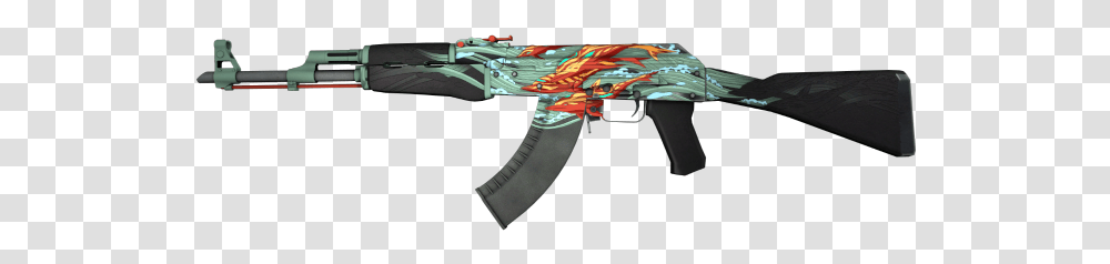 Ak 47 Akvamarinovaya Mest, Gun, Weapon, Weaponry, Counter Strike Transparent Png