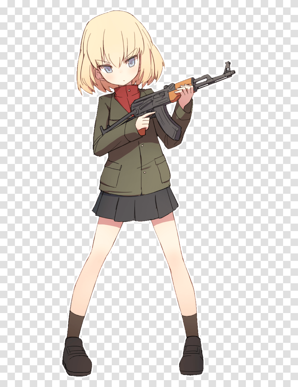 Ak 47 Anime Girl With Gun, Person, Guitar, Musical Instrument Transparent Png