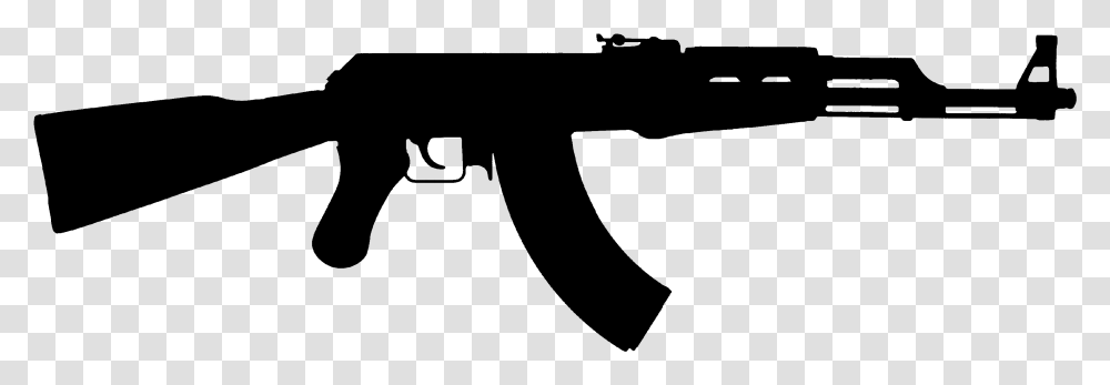 Ak 47 Silhouette, Gray, World Of Warcraft Transparent Png