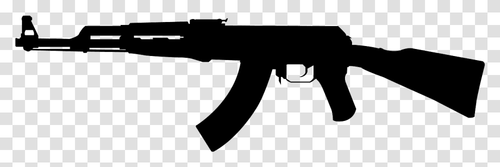 Ak 47 Silhouette, Gray, World Of Warcraft Transparent Png