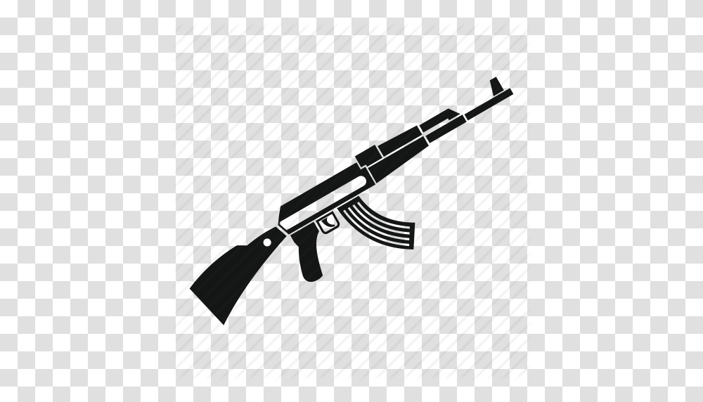 Ak Army Gun Kalashnikov Military Rifle Weapon Icon, Weaponry Transparent Png