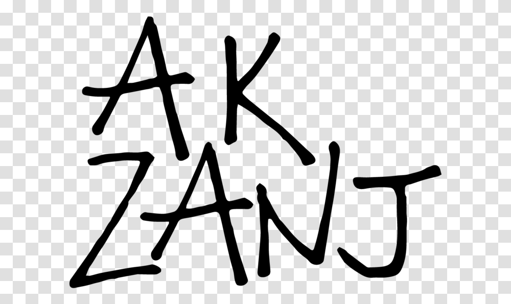 Ak Zanj Logo Black Calligraphy, Gray, World Of Warcraft Transparent Png