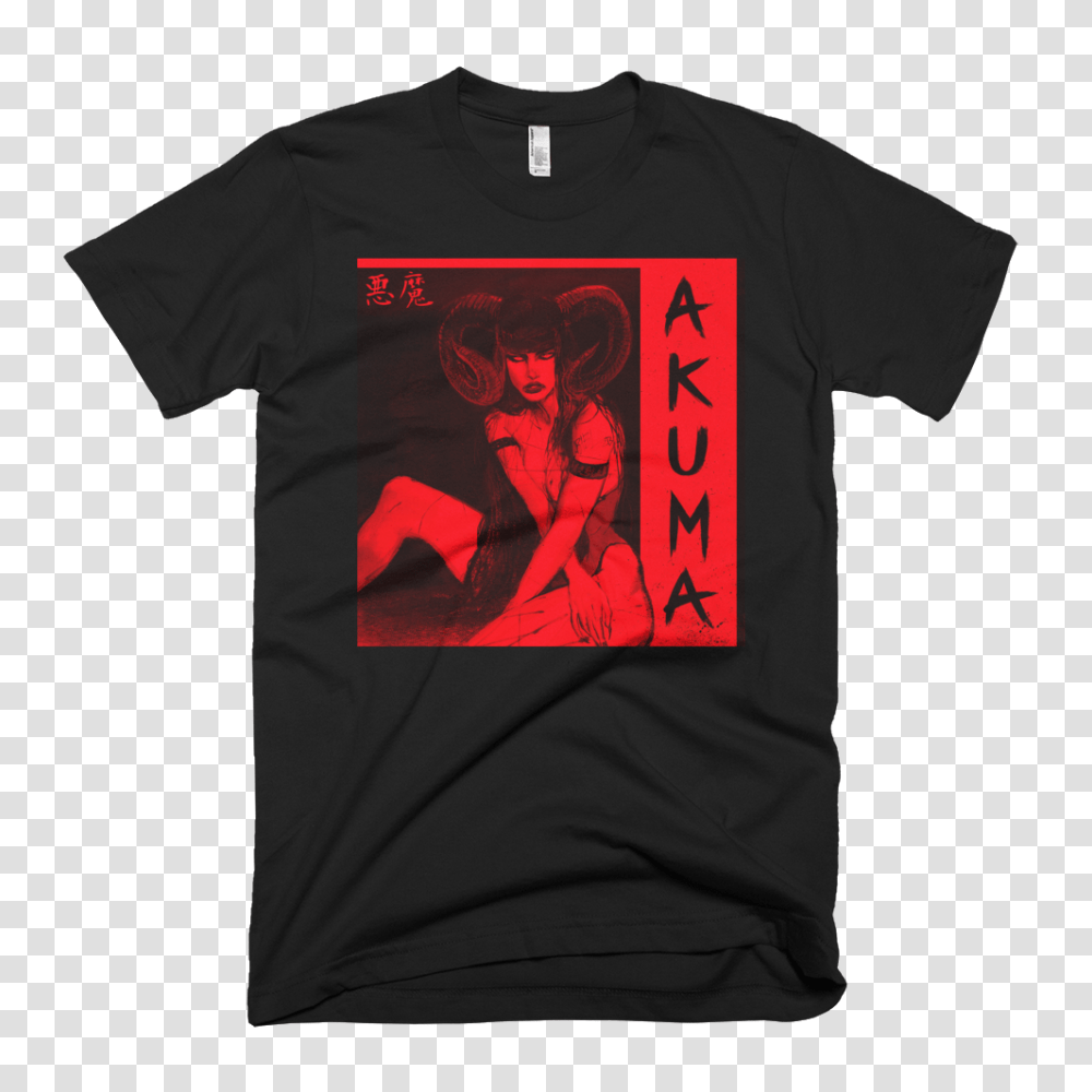 Akuma Blood Red Limited Edition Graphic Tee Akade Wear, Apparel, T-Shirt, Person Transparent Png