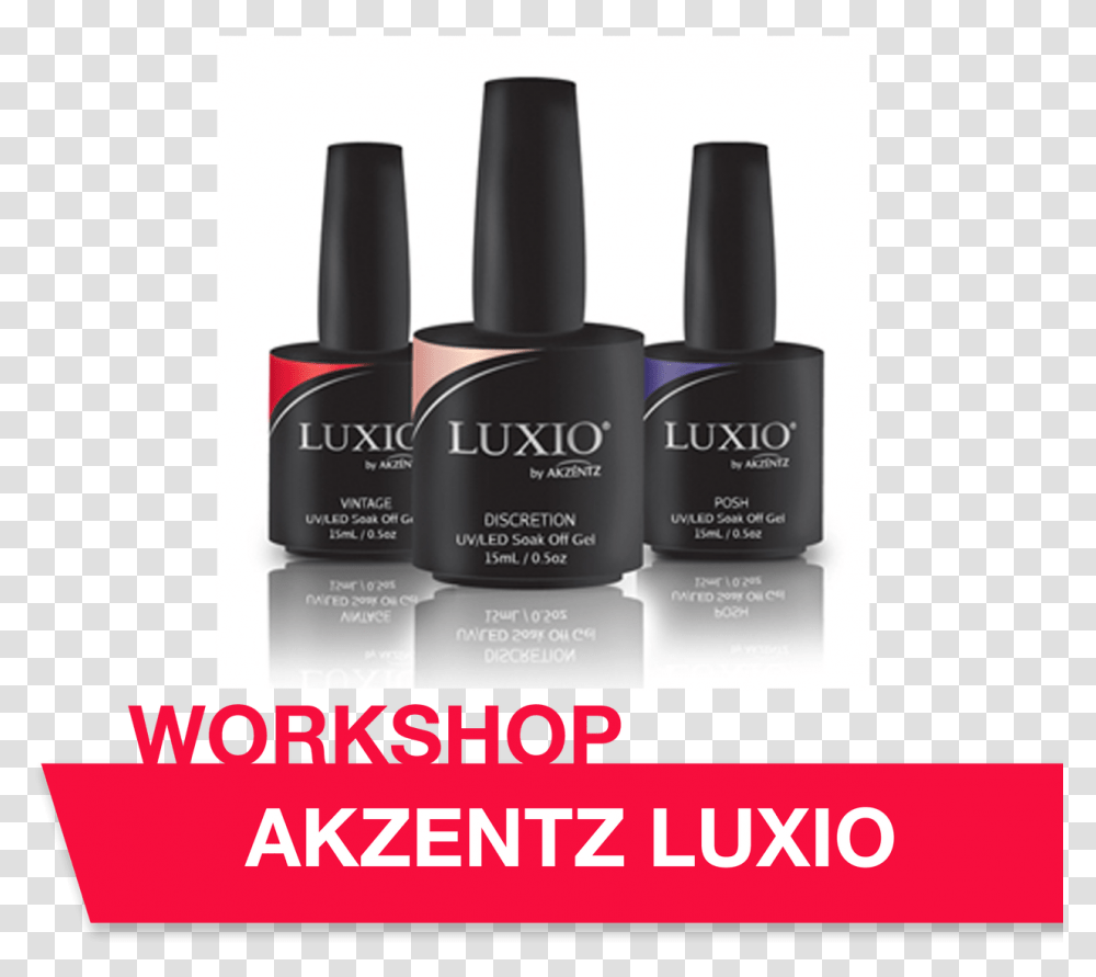 Akzentz Luxio Gel Polish Workshop Nail Polish, Cosmetics, Bottle Transparent Png