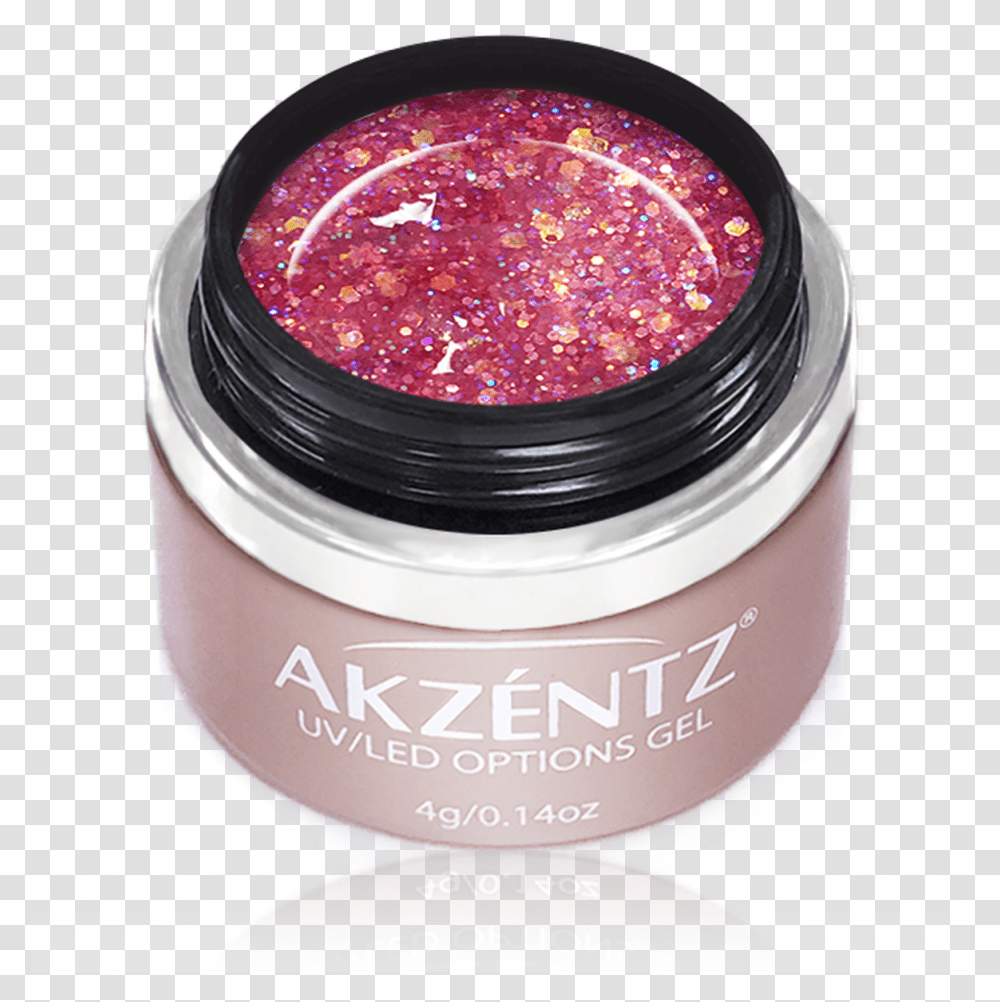 Akzentz Options Colour Gel Glitter Aurora Pink Color Gel, Cosmetics, Tape, Bottle, Light Transparent Png