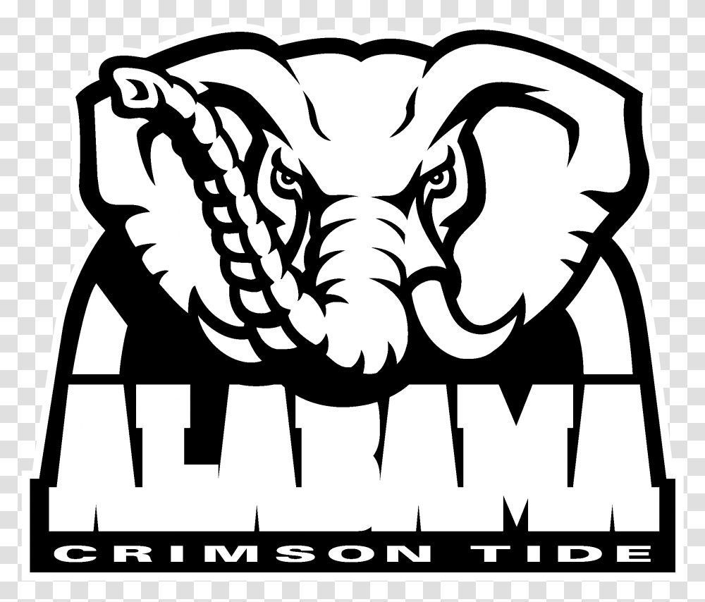 Alabama Crimson Tide Logo Black And White Alabama Logo Coloring Sheet, Stencil, Wasp, Bee Transparent Png