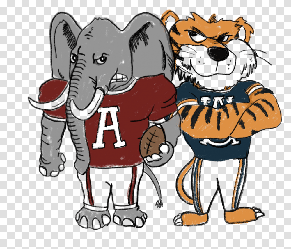 Alabama Football Cartoon, Person, People, Animal Transparent Png