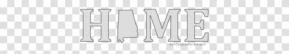 Alabama Home Stencil Pattern Shape State Clip Art Outline State Outline For Alabama, Word, Logo Transparent Png