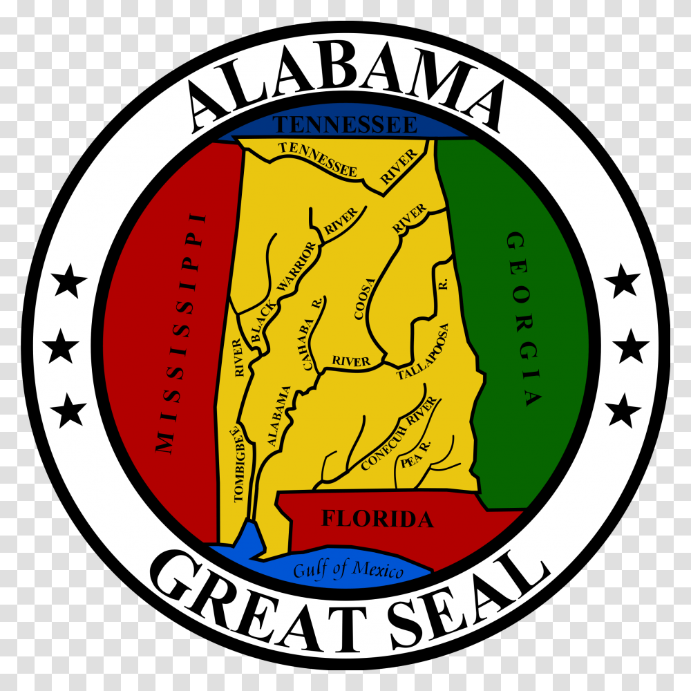 Alabama Seal Alabama State Seal, Logo, Trademark, Badge Transparent Png