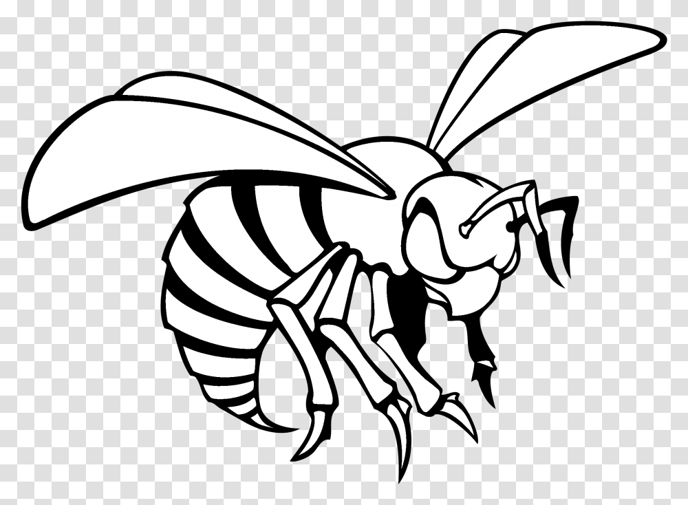 Alabama State Hornets Logo Black And White Alabama State University Hornet, Wasp, Bee, Insect, Invertebrate Transparent Png