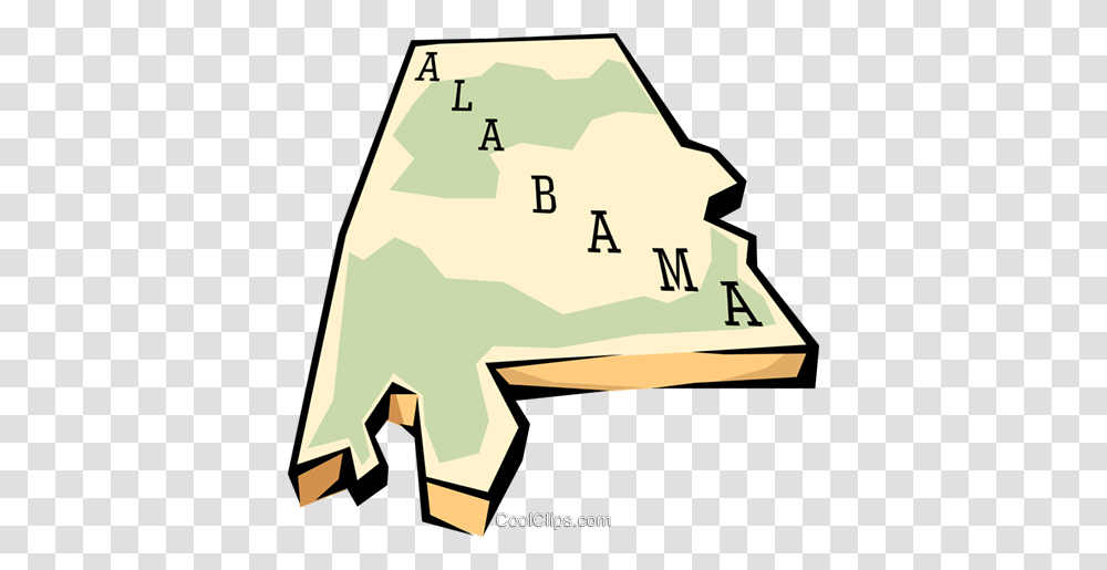 Alabama State Map Royalty Free Vector Clip Art Illustration, Plot, Diagram, Nature, Outdoors Transparent Png