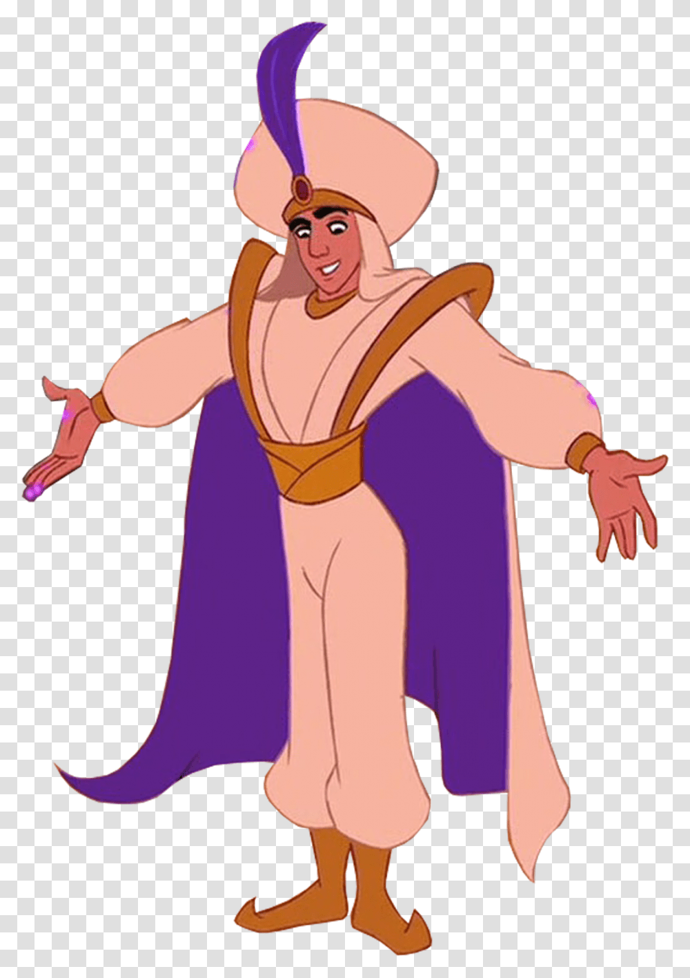 Aladdin Cartoon Prince Ali, Person, Costume, Drawing Transparent Png