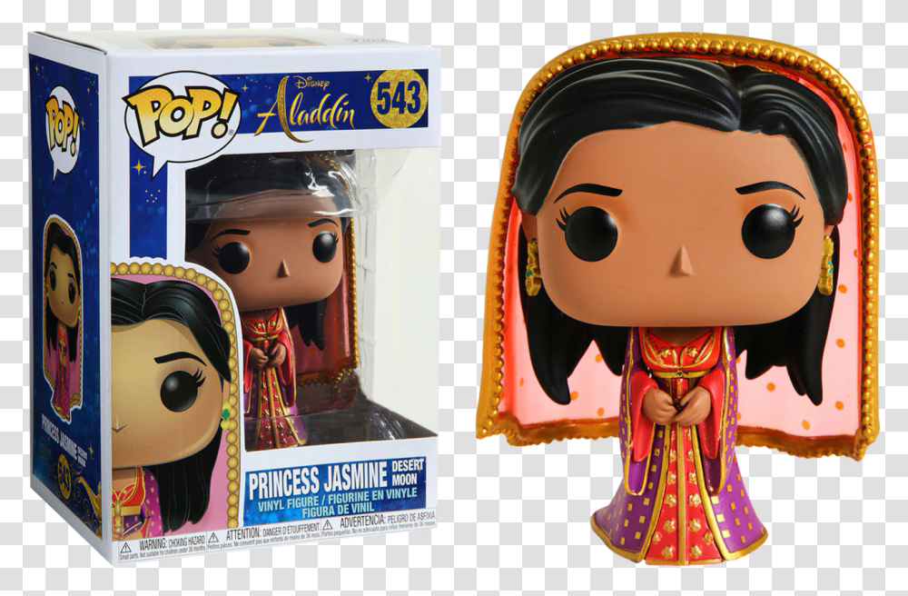 Aladdin Funko Pop Aladdin Jasmine, Doll, Toy, Apparel Transparent Png