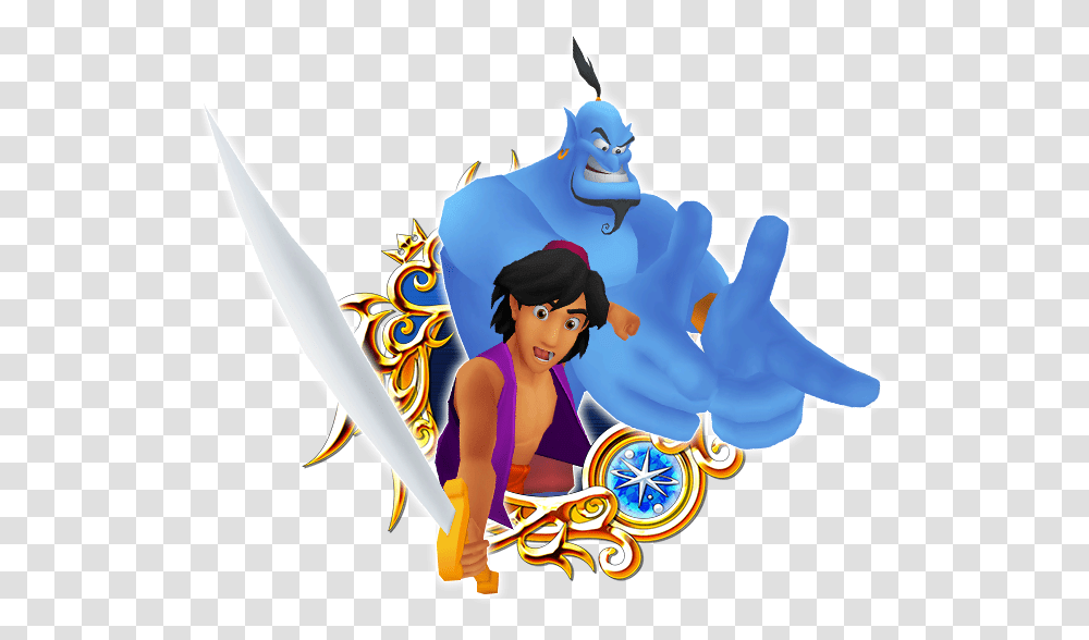 Aladdin Genie Kingdom Hearts Union X Medals, Person, Graphics, Face, Pants Transparent Png