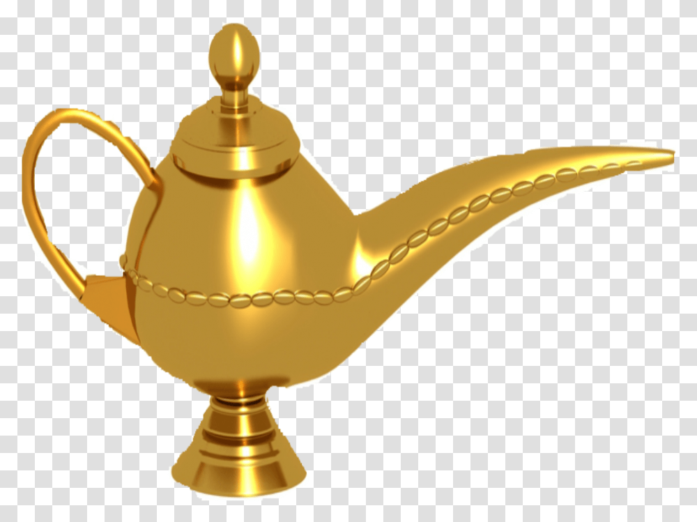 Aladdin Genie Lamp, Bronze, Pottery, Smoke Pipe, Can Transparent Png