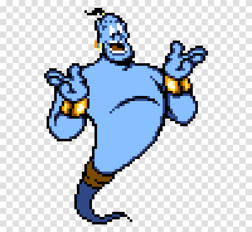 Aladdin Genie Pixel Art, Cross, Fishing Lure, Pac Man Transparent Png