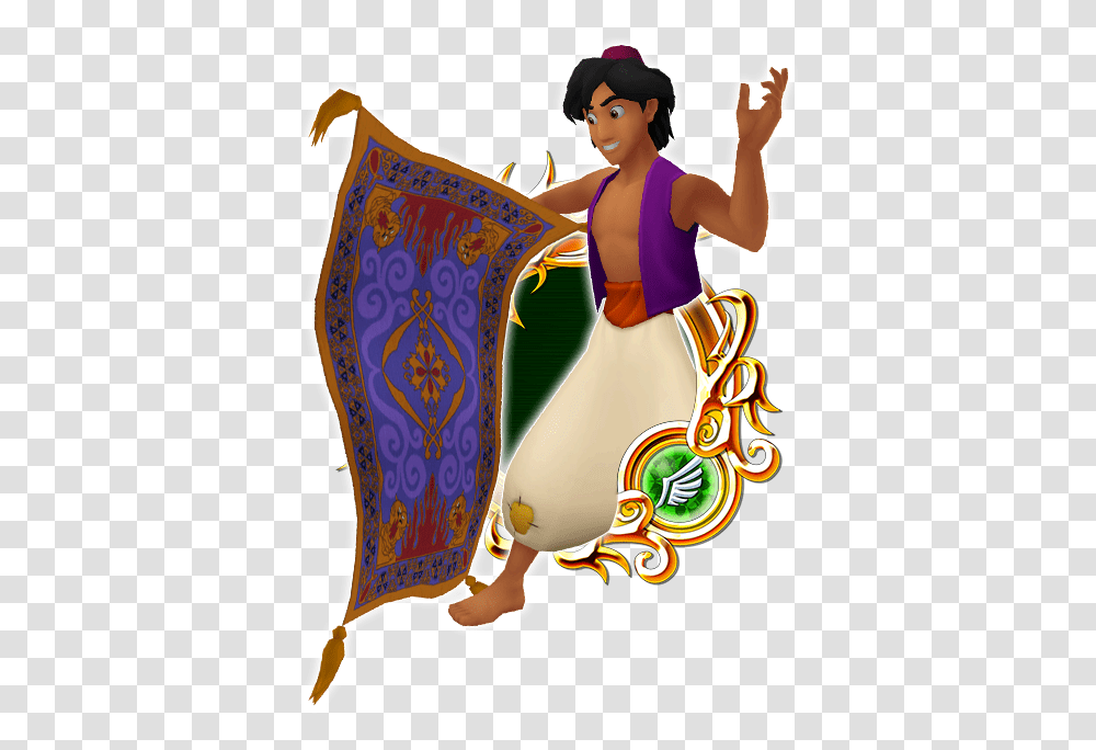 Aladdin & Magic Carpet Khux Wiki Kingdom Hearts Union X Lingering Will, Person, Clothing, Pattern, Graphics Transparent Png
