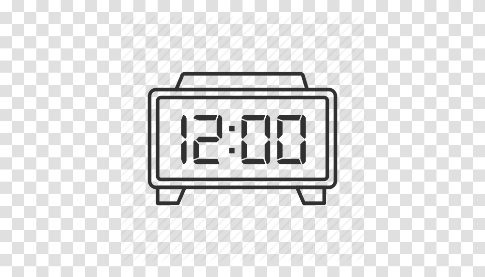 Alarm Alarm Clock Clock Digital Clock Midnight Noon Time Icon, Rug, Number Transparent Png