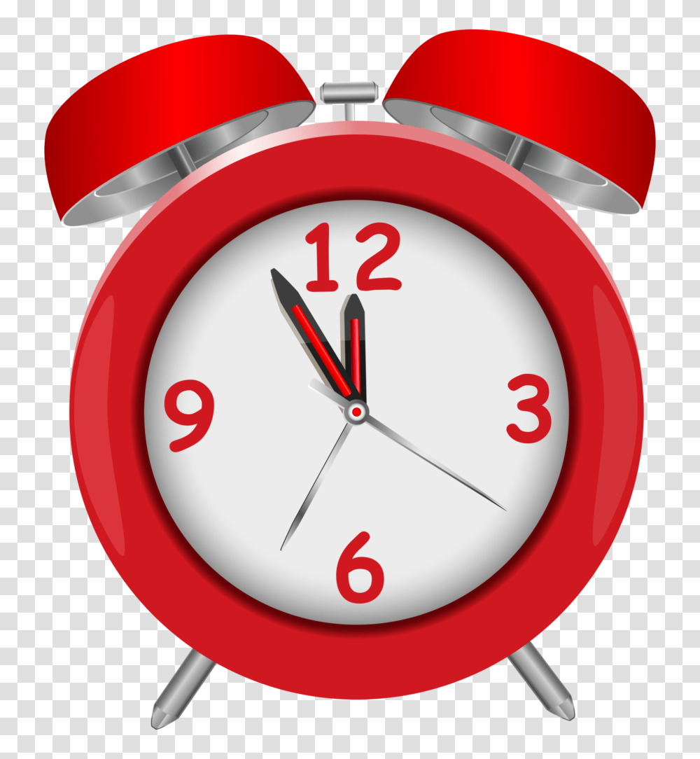 Alarm Clock Red Clip Art, Analog Clock Transparent Png