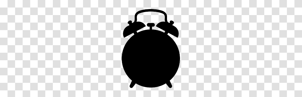 Alarm Clock Silhouette Template Silhouette Clock, Gong, Musical Instrument, Grenade, Bomb Transparent Png