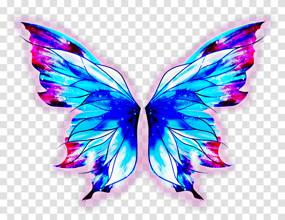 Alas Mariposa Wings Butterfly Galaxy Galaxia Fairy Wings Background, Ornament, Pattern, Fractal, Sunglasses Transparent Png